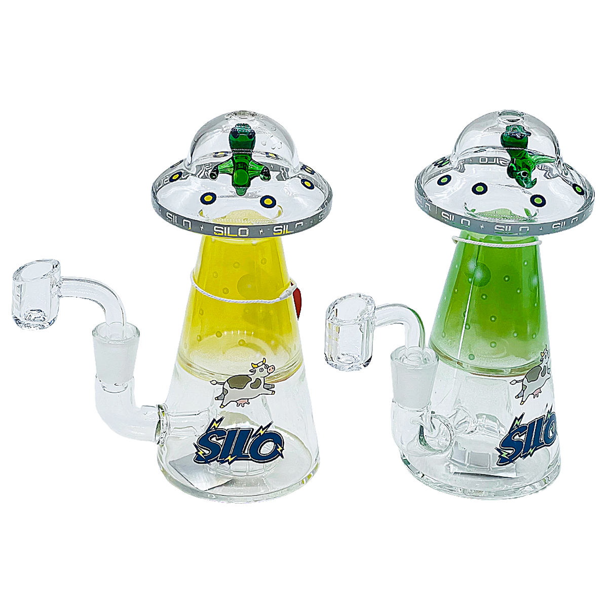 Silo Alien With Spacecraft Waterpipe (SILO-151) | 6.5 inches | Assorted Colors product image